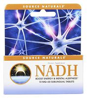 Source Naturals NADH for Energy & Mental Alertness 10mg 30 Lozenges