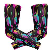 ZZKKO Flamingo Love Heart Cooling Arm Sleeves Cover Uv Sun Protection for Men Women Running Golf Cycling Arm Warmer Sleeves 1 Pair
