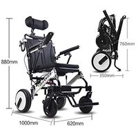 Intelligent Electric Wheelchair Elderly Disabled Folding Scooter Ultra Light Portable Aluminum Alloy Magnesium Frame Strong 600w Brushless Dual Motor Lithium Battery,17.5AH/45KM