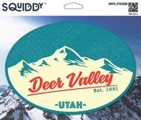 Squiddy Deer Valley Utah - Vinyl Sticker Decal for Phone, Laptop, Water Bottle (3" Tall)