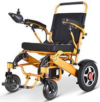 2020 Fold and Travel Lightweight Electric Wheelchair, Power Wheelchair, Scooter Wheelchair, Mobility Aid (Gold, Large 19" Seat)