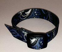 Epilepsy Life VNS (Vagus Nerve Stimulator) Wrist Watch Band Plaid and Paisley Prints (Dark Blue Paisley, 11)