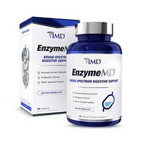 1MD EnzymeMD - Digestive Enzymes Supplement - Doctor Formulated | 18 Plant-Based Enzymes - Gas & Bloating Support | 60 Capsules
