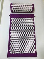 Acupressure Pillow for Relaxation, Acupuncture Mat, Acupressure Set to Ease Head&Neck Pain with Carrying Bag for Men and Women,Purple