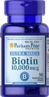 Puritans Pride Ultra Mega Biotin 10000 Mcg 50 Count