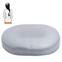 Windyus Donut Tailbone Cushion Pillow-Foam Medical Seat Pain Relief Treatment Comfort Ring Pillow for hemorrhoid,Prostate, Coccyx, Sciatica,Pregnancy, Orthopedic Surgery,Bed Sores-Grey