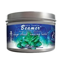 Mint Beamer Ultra Premium Hookah Molasses 250 gram tin. Huge Clouds, Amazing Taste! 100 % Tobacco, Nicotine & Tar Free but more taste than tobacco! Compare to Hookah Tobacco! GREAT TASTE, LOTS OF SMOKE & SMELLS GREAT!!!