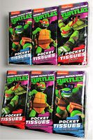 TMNT 12 Pocket Size Tissues Resealable Package 2ply