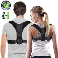 Posture Correction Belt for Men and Women - Comfortable Adjustable Back Strap Clavicle Support Device for Posture/Humpback/Round Shoulders, Providing Pain Relief for Neck, Back & Shoulder (37”-48”)