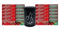 Herb Airtight Container Fresh Kettle with Juicy Jay's Strawberry 1.25 Flavored Hemp Rolling Papers 10 Count DC Crafts Nation- Middle Finger