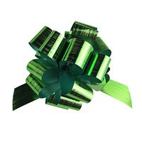Metallic Pull Bows for Gift-Wrapping, 2-Piece (Medium, Emerald)