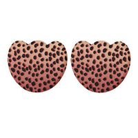 3 Pairs Girl Skid-Proof Forefoot Pads Shoe Insoles, Wine Red Leopard