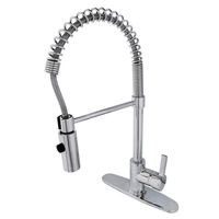 Kingston Brass GS8771CTL Gourmetier  Continental 8-Inch Centerset Single Handle Kitchen Faucet with Pull-Down Sprayer, Polished Chrome