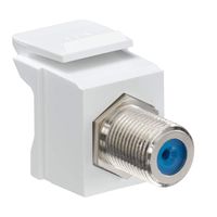 Leviton 41084-FWF F-Type QuickPort Snap-In Adapter - White (Pkg of 10)