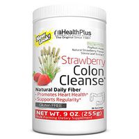 Health Plus Colon Cleanse - Natural Daily Fiber - No Artifical Flavors, Natural Sweetener, Gluten Free, Detox, Heart Healthy, Strawberry Flavor (9 Ounces, 36 Servings)