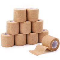 2" x 5 Yards, 12 Rolls, Self Adherent Wrap, First Aid Tape, Elastic Self Adhesive Tape, Medical Supplies for Sprain Swelling and Soreness (Complexion)