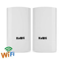 2-Pack Wireless Access Point CPE Router Kit 300Mbps Indoor and Outdoor Point-to-Point Wireless Bridge Supports 1KM Transmission Distance Solution for PTP/PTMP Application (WDS) with LED Display