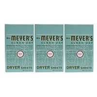 Mrs. Meyer's Clean Day Dryer Sheets, Basil, 80 ct - 3 count