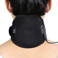 Heated Neck Pad, Hot Cold Therapy USB Heated Neck Wrap Brace Microwavable Heating Pad for Shoulder Neck Headache Pain Relief Keep Warm