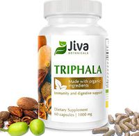 Triphala Capsules 1000mg – Extra Strength for Detoxification, Immunity, Digestive Support – Optimized Formula Amalaki (Amla), Bibhitaki and Haritaki Triphala Powder Plus Extract - by Jiva Botanical