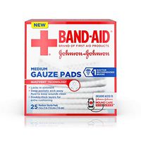 Johnson & Johnson Red Cross Hospital Grade Gauze Pads 3"x3" - 25 ct