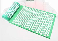 Vech Acupressure Mat, Massage Cushion and Pillow Set for Back/Neck Pain Relief and Muscle Relaxation for Men and Women-Green