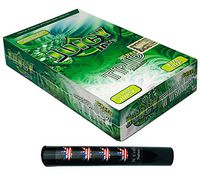 Herb Airtight Tube Pocket Protector with Juicy Jay's Green Trips 1.25 Flavored Hemp Rolling Papers 24 Count Box DC Crafts Nation- Flag Leaf
