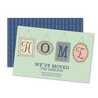 Picture Frames Personalized Moving Announcement - Navy