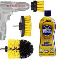 Bar Keepers Friend Cleaner Kit: Barkeepers Friends Stainless Steel Soft Cleanser, Foam Pot Rust Remover, Drill Brush Power Cleaning Brushes Scrubber Attachment Scrub Bit Set
