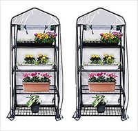 Gardman R687 4-Tier Mini Greenhouse, 27" Long x 18" Wide x 63" High (Pack of 2)