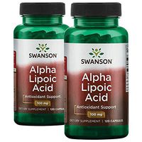 Swanson Alpha Lipoic Acid Antioxidant Cellular Protection Promotes Healthy Blood Sugar Supplement 100 mg 240 Capsules (Caps) 2 Bottles