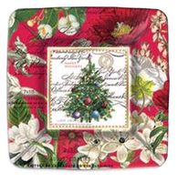 Michel Design Works 8 Count Lunch/Dessert Paper Plates, White Christmas