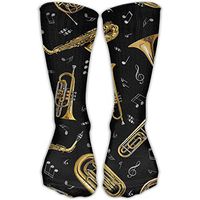 ETcRe Men&Women's Trumpet Trombone French Horn Fashion Crew Sock Athletic Ankle Dress Sock One Size