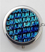 BlackKey Blah Blah Blah 3-Compartment Decorative Pocket Gift Box Case Organizer for Pill, Color 1 -900