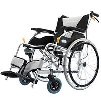 Wheelchair Medical Equipment Portable Transport Folding Portable Travel Chair Toilet Aluminum Alloy Disabled Elderly Travel Trolley Walker Assist Devices