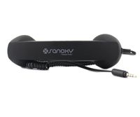 SANOXY Phone Retro Handset (3.5mm) Mic Retro POP Cell Phone Handset for Mac iPhone Ipad,Nokia Gift Item (Black)