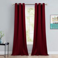 NICETOWN Burgundy Red Blackout Drapes - Window Treatment Light Blocking Privacy Curtain Panels for Window Decoration (Set of 2, 42 inches by 90-inch)
