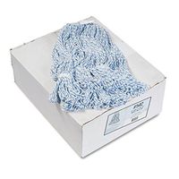 Boardwalk 542CT Mop Head, Floor Finish, Narrow, Rayon/Polyester, Medium, White/Blue (Case of 12)
