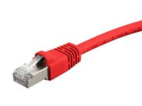 Monoprice Cat6A Ethernet Patch Cable - Network Internet Cord - RJ45, 550Mhz, STP, Pure Bare Copper Wire, 10G, 26AWG, 7ft, Red