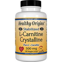 Healthy Origins L-Carnitine Crystalline 500 mg Liquid Capsules, 180 Count