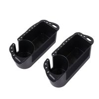 kemimoto Black Marine Caddy，Mufti-Functional Sea/Boat Storage Box Marine Cup & Bottle Holder (2PC Black Marine Caddy)