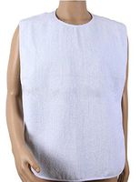 Terry Adult Bib, White (12Pk)