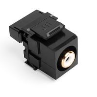 Leviton 40735-RWE QuickPort RCA 110-Type, White Barrel, Black