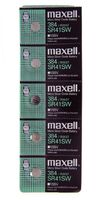 Maxell Watch Calculators Battery Button cell SR41SW RW37 384 1.55v (5 Batteries)