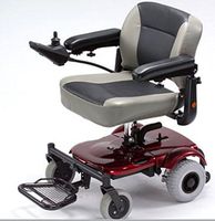 Merits Health Products - EZ-GO- Travel Power Chair - 18"W x 15"D - Red