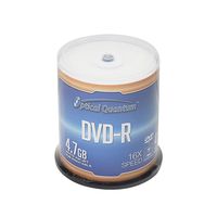 Optical Quantum DVD-R 4.7GB 16X White Inkjet Printable Hub Printable - 100pk Cake Box (FFB)
