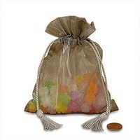 Silver Organza Favor Bags 3" X 4" | Quantity: 20