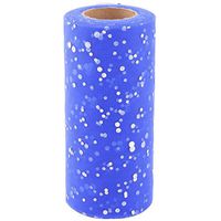 uxcell Polyester Wedding Clothes Dress DIY Decoration Tulle Spool Roll 6 Inch x 25 Yards Royal Blue