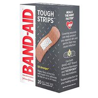 Band-Aid Tough Strips Adhesive Bandages All One Size - 20 ct, Pack of 4