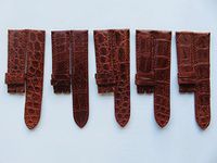 22 mm Genuine Alligator CROCODILE LEATHER SKIN WATCH STRAP BAND - Brown
